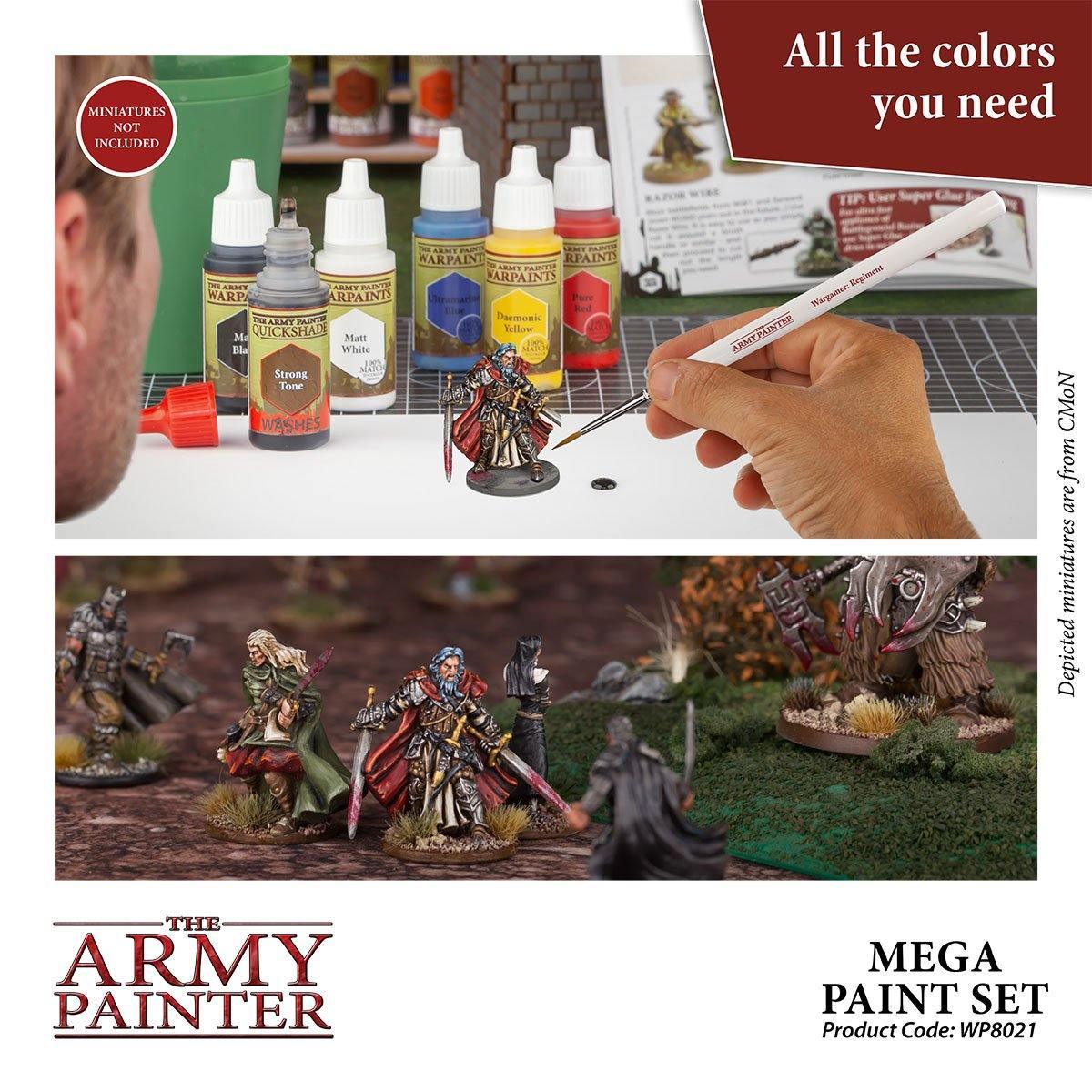 The Army Painter Warpaints Hobby Set - Model Tool Kit & Acrylic Paint Set  for Miniatures - Includes 3 Hobby Brushes, 10 Miniature Acrylic Paints