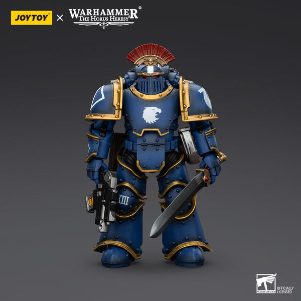 Warhammer Collectibles: 1/18 Scale Ultramarines Legion MKIII Tactical Squad Sergeant with Power Swd