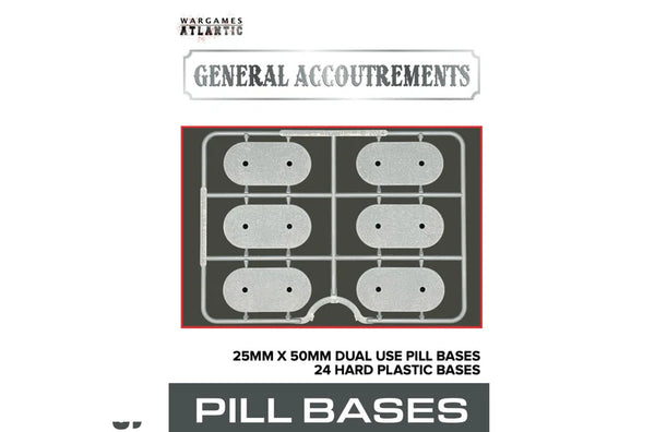 Wargames Atlantic: General Accoutrements - 25mm x 50mm Pill Dual Use Bases