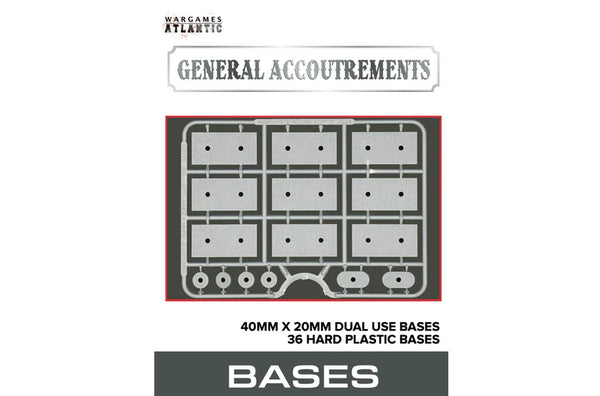 Wargames Atlantic: General Accoutrements - 40mm x 20mm Dual Use Bases 