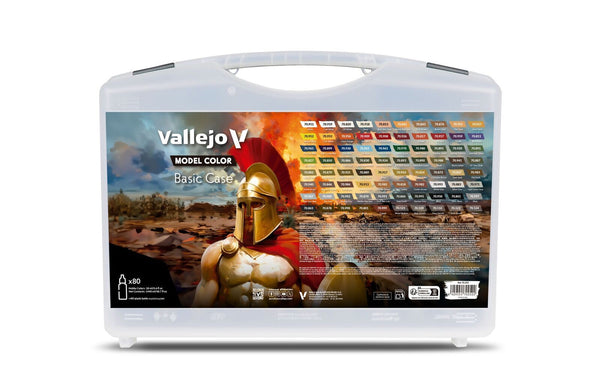 Vallejo Model Colour: Basic Case (80 Colours) Acrylic Paint Set