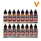 Vallejo Game Colour Leather & Metal - 16 Colour Acrylic Paint Set