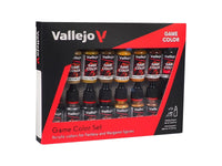 Vallejo Game Colour Leather & Metal - 16 Colour Acrylic Paint Set