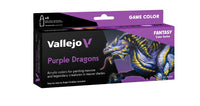 Vallejo Game Colour Purple Dragons - 8 Colour Acrylic Paint Set