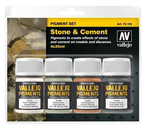 Vallejo Pigments Set Stone & Cement 4 x 35ml [73192]