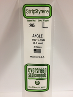 Evergreen White Polystyrene Angle 0.156 x 14" / 4mm x 36cm (3)