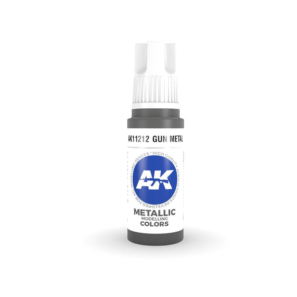 AK Interactive 3Gen Acrylics - Gun Metal 17ml - Gap Games