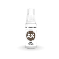 AK Interactive 3Gen Acrylics - Titanium White INK 17ml - Gap Games