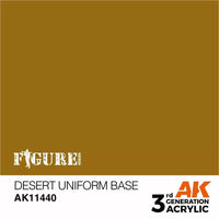 AK Interactive 3Gen Figures Acrylics - Desert Uniform Base 17ml - Gap Games