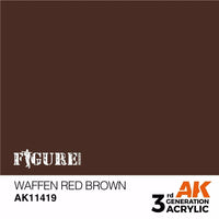 AK Interactive 3Gen Figures Acrylics - Waffen Red Brown 17ml - Gap Games