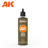 AK Interactive 3Gen Primers - Olive drab surface Primer 100ML - Gap Games