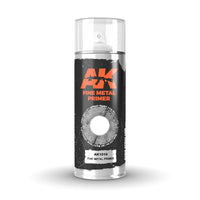 Ak Interactive - Aerosol Spray Primer - Fine Metal Primer - Spray 150ml - Gap Games