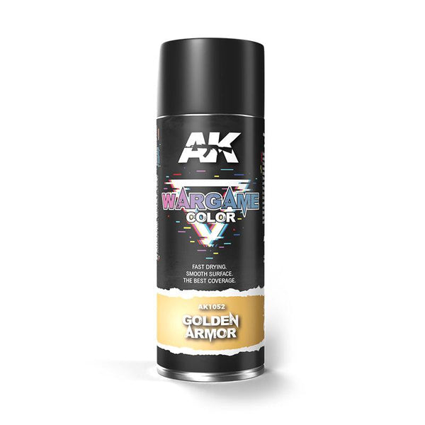 Ak Interactive - Aerosol Spray Primer - Golden Armor Spray 400ml - Gap Games