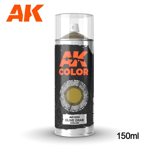 Ak Interactive - Aerosol Spray Primer - Olive Drab Colour Spray 150ml - Gap Games