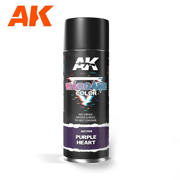 Ak Interactive - Aerosol Spray Primer - Purple Heart Spray 400ml - Gap Games