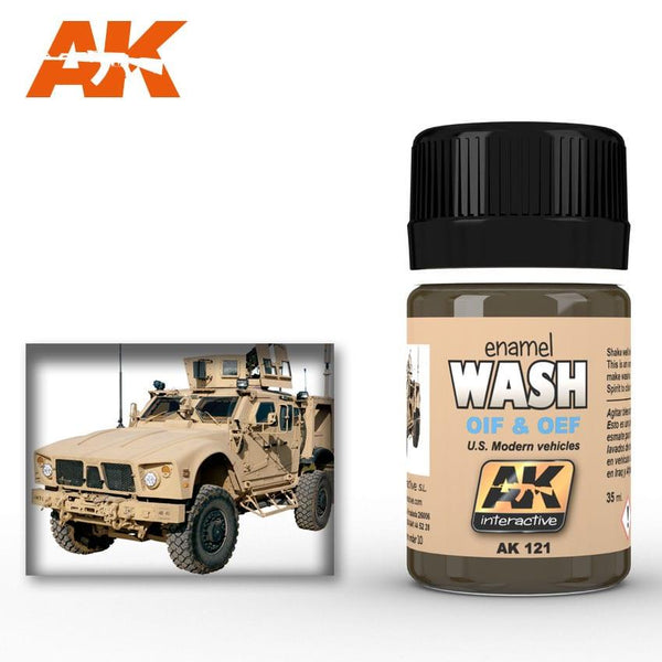 AK Interactive - Weathering Products - Oif & Oef - US Vehicles Wash 35ml - Gap Games