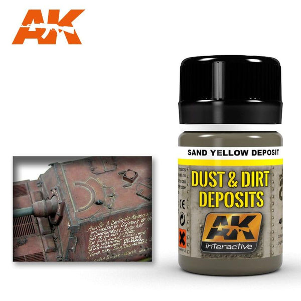 AK Interactive Weathering Products - Sand Yellow Deposit - Gap Games