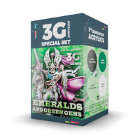 Ak Interactive - 3 Gen Acrylics - Wargame Color Set. Emeralds And Green Gems