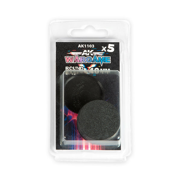 Ak Interactive - Wargame Accesories - Plastic Wargame Bases. Round Base 40mm