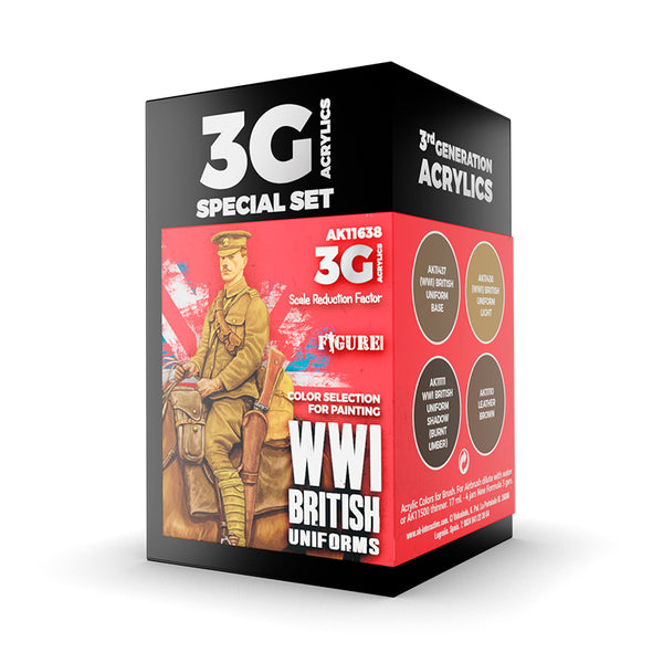 Ak Interactive - 3 Gen Acrylics - Wwi British Uniforms