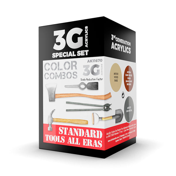 Ak Interactive - 3 Gen Acrylics - Standard Tools All Eras Combo