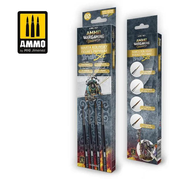 Ammo Wargaming Universe-Marta Kolinsky Figures Premium Brush Set - Gap Games