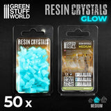 Aqua Turquoise Glow Resin Crystals - Medium - Gap Games