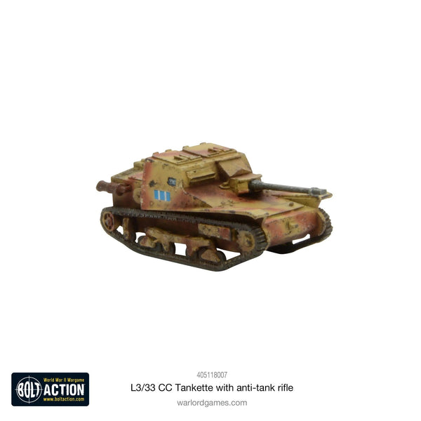 Bolt Action: L3/33 CC Tankette With Anti-Tank Rifle - Gap Games