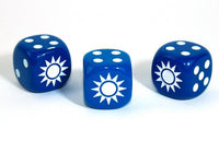 Chessex D6 Dice Axis and Allies China d6 Blank 1 Face Opaque Blue/white x 1 - Gap Games