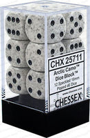 Chessex D6 Speckled 16mm d6 Arctic Camo Dice Block (12 dice) - Gap Games