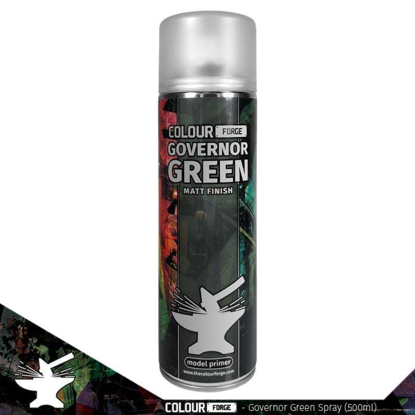 Colour Forge - Aerosol Spray Primer - Governor Green 500ml - Gap Games