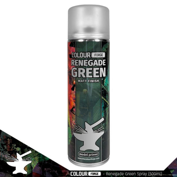 Colour Forge - Aerosol Spray Primer - Renegade Green 500ml - Gap Games