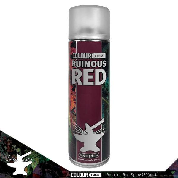 Colour Forge - Aerosol Spray Primer - Ruinous Red 500ml - Gap Games