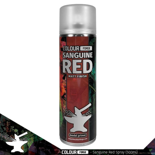 Colour Forge - Aerosol Spray Primer - Sanguine Red 500ml - Gap Games