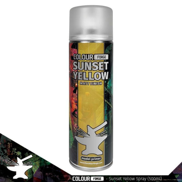 Colour Forge - Aerosol Spray Primer - Sunset Yellow 500ml - Gap Games