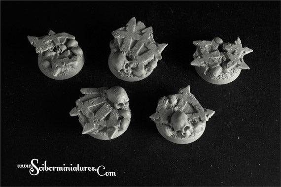 Crused Earth 25 mm round bases set1 (5) - Gap Games