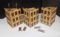 Dark Castle Terrain - Ruined City Buildings - 3 x 3 Storey w Rooftop - Gap Games