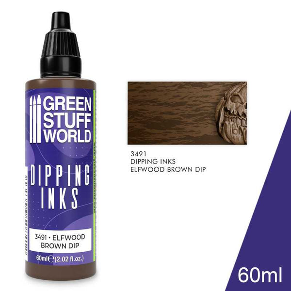 GREEN STUFF WORLD Dipping Ink - Elfwood Brown Dip 60ml