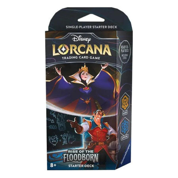 Disney Lorcana Trading Card Game: Rise of the Floodborn Starter Deck - Amber & Sapphire - Gap Games