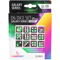 Gamegenic Galaxy Series - Aurora - D6 Dice Set 16 mm (12 pcs) - Gap Games