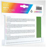 Gamegenic Matte Prime Card Sleeves Green (66mm x 91mm) (100 Sleeves Per Pack) - Gap Games