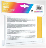 Gamegenic Matte Prime Card Sleeves Yellow (66mm x 91mm) (100 Sleeves Per Pack) - Gap Games