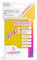 Gamegenic Prime Japanese Sized Sleeves - Size Code PINK - Sleeve Colour Yellow (62mm x 89mm) (60 Sleeves Per Pack) - Gap Games