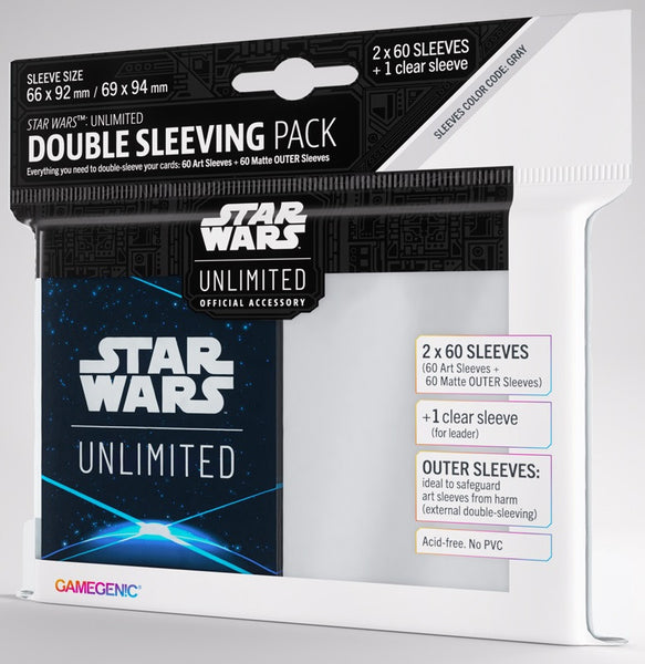 Gamegenic Star Wars Unlimited Art Sleeves Double Sleeving Pack - Space Blue - Gap Games