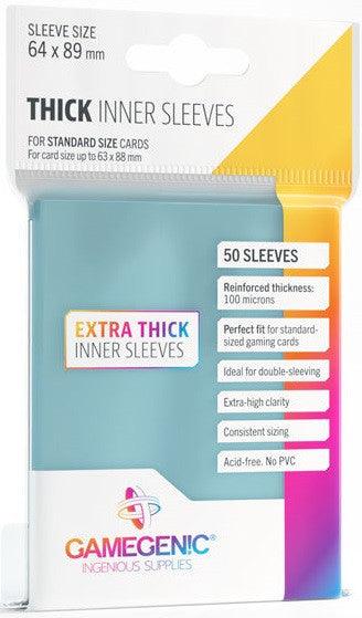 Gamegenic Thick Inner Sleeves - Size Code INNER - (64mm x 89mm) (100 Sleeves Per Pack) - Gap Games