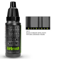 GREEN STUFF WORLD Black Chrome Paint - Airbrush 17ml - Gap Games