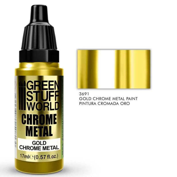 GREEN STUFF WORLD Chrome Metal - Gold 17ml - Gap Games