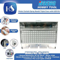 HSENG Water Curtain Spray Booth Triple Fans with LED Kit - Gap Games