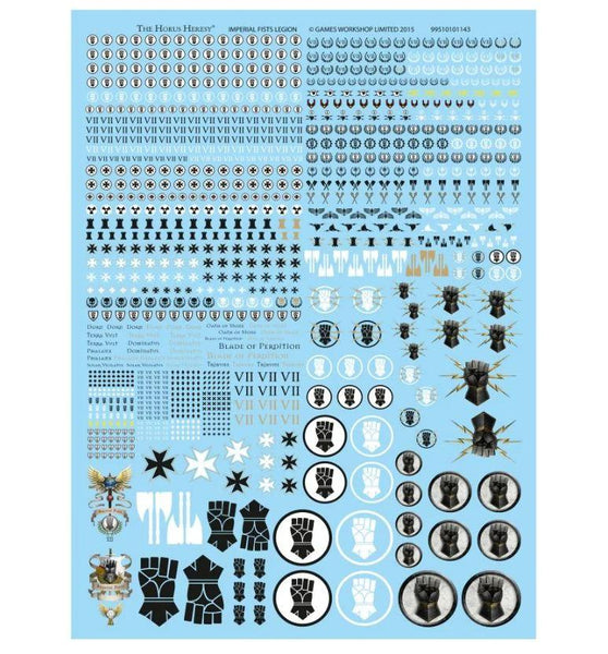 Imperial Fists Legion Transfer Sheet - Gap Games