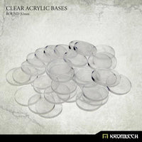 KROMLECH Clear Acrylic Bases: Round 32mm (40) - Gap Games